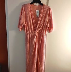 Pink midi dress